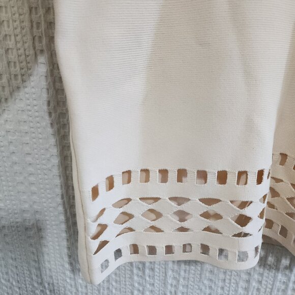 Rachel Roy Women's Triangles & Rectangles Crop Top Blouse Off-White Size Large - Picture 7 of 14